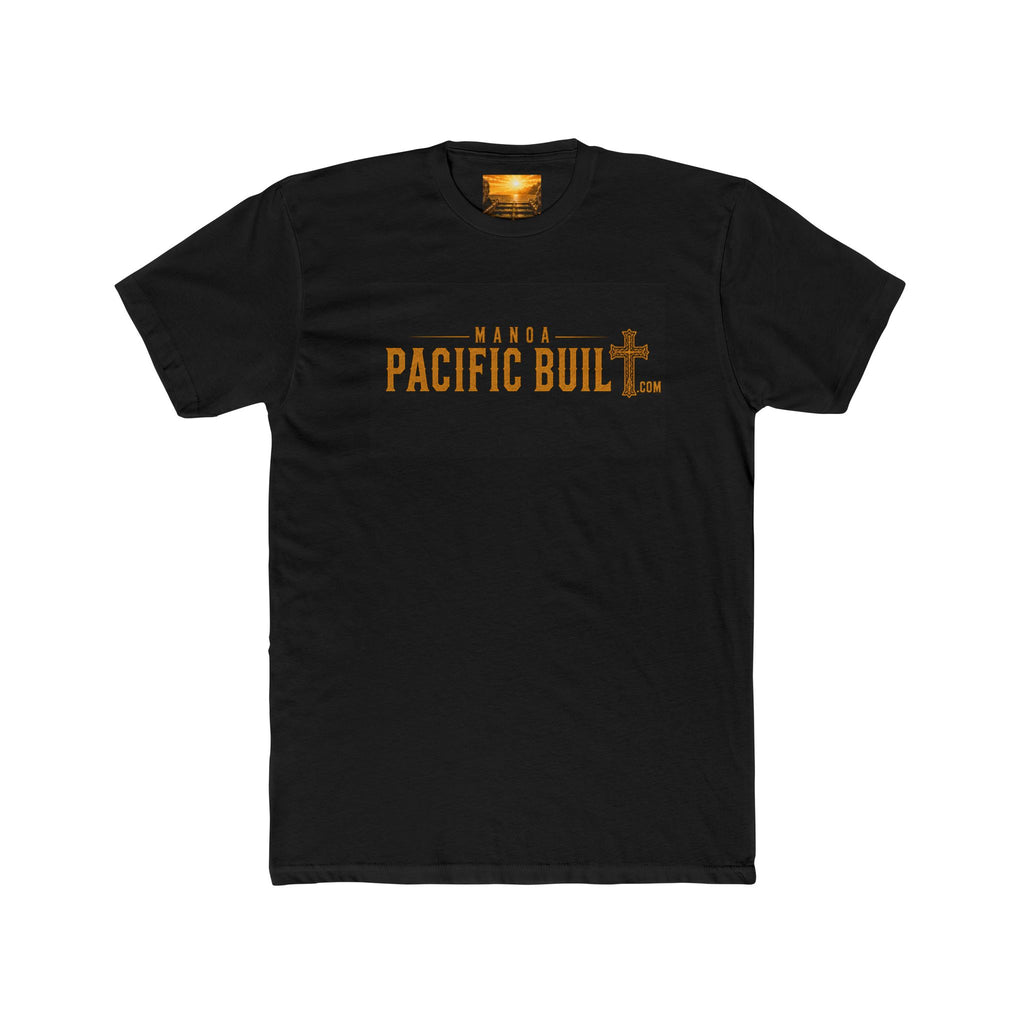 Pacific Built Cross Tee — Christian Surf & Shore Graphic T-Shirt