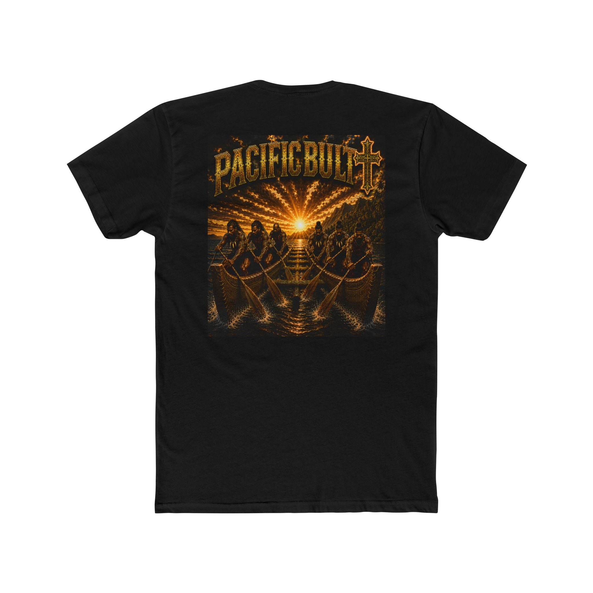 Pacific Built Cross Tee — Christian Surf & Shore Graphic T-Shirt