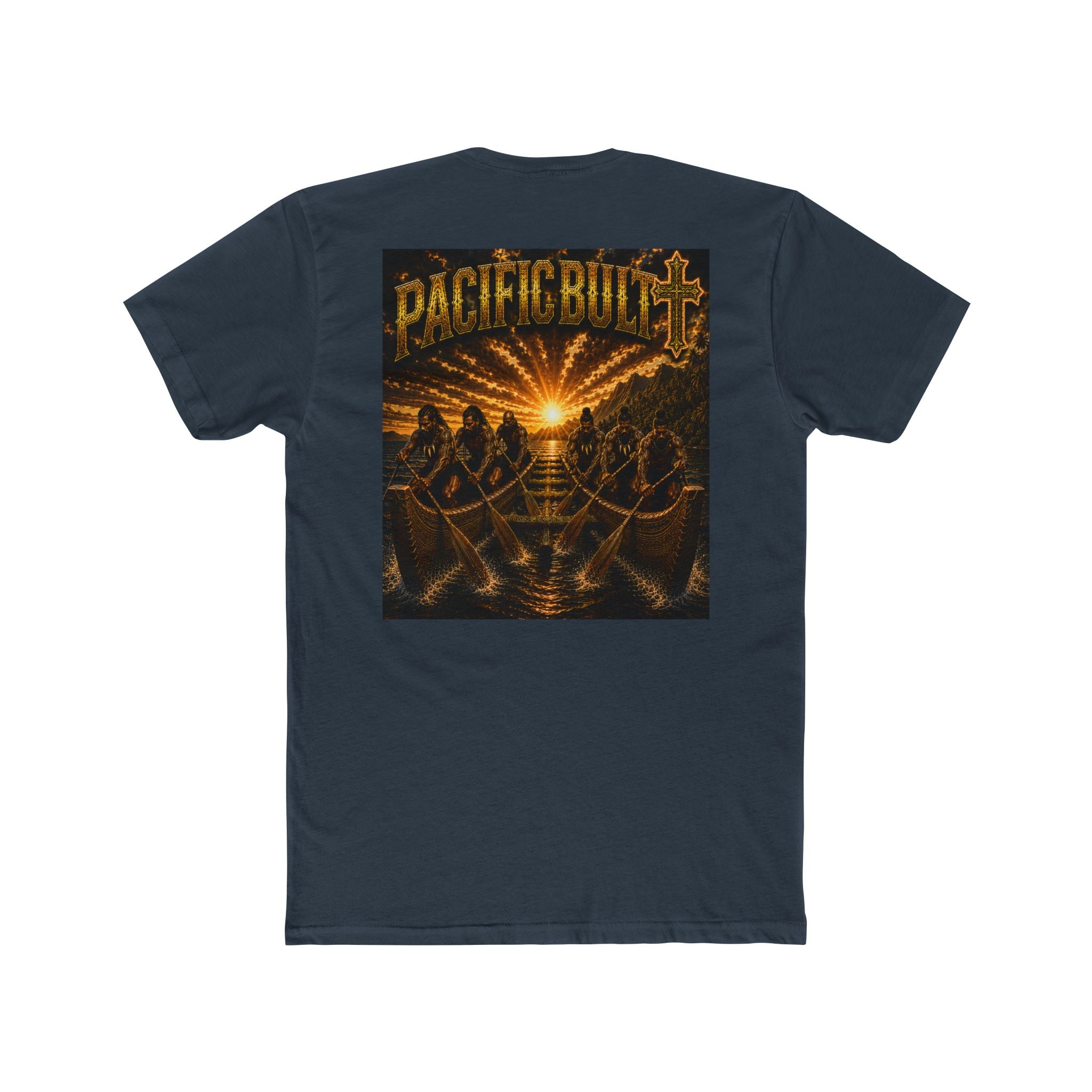 Pacific Built Cross Tee — Christian Surf & Shore Graphic T-Shirt